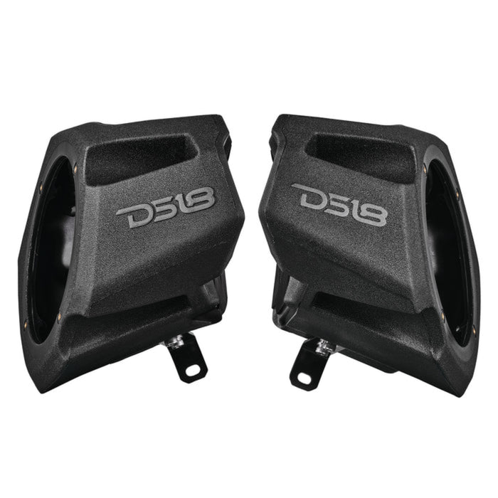 DS18 Pair of Empty Polaris RZR 6.5" Front Kick Panel Speaker Pods