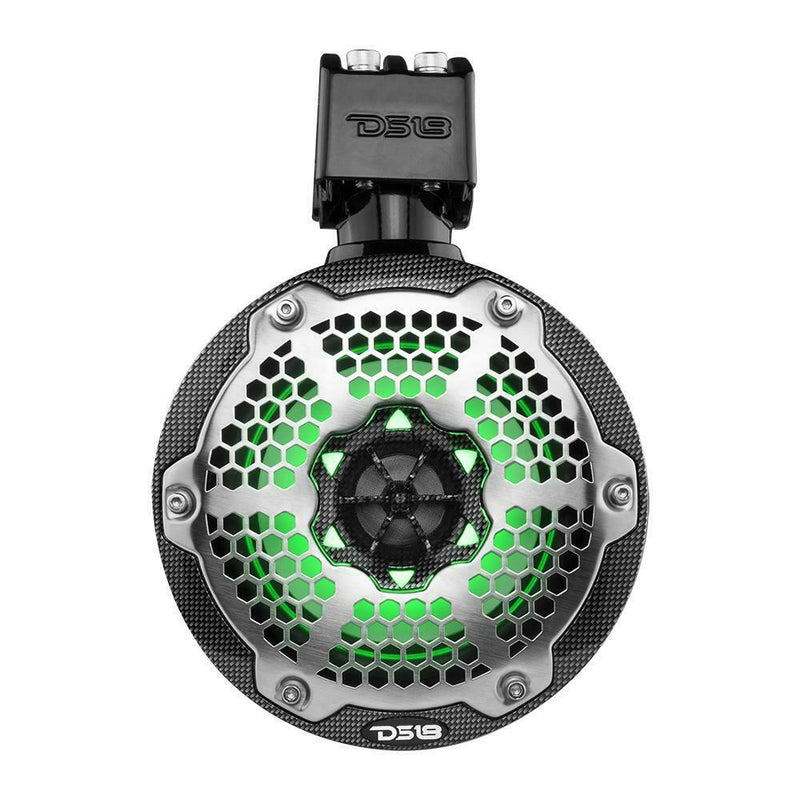 DS18 CF-X6TP 6.5" Marine Tower Speakers 100W RMS 4 Ohm RGB LED Pair