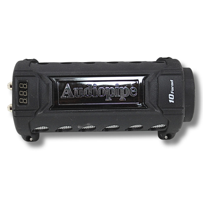 Audiopipe 10 Farad Capacitor w/ Digital Display & Status Indicator ACAP-D10000