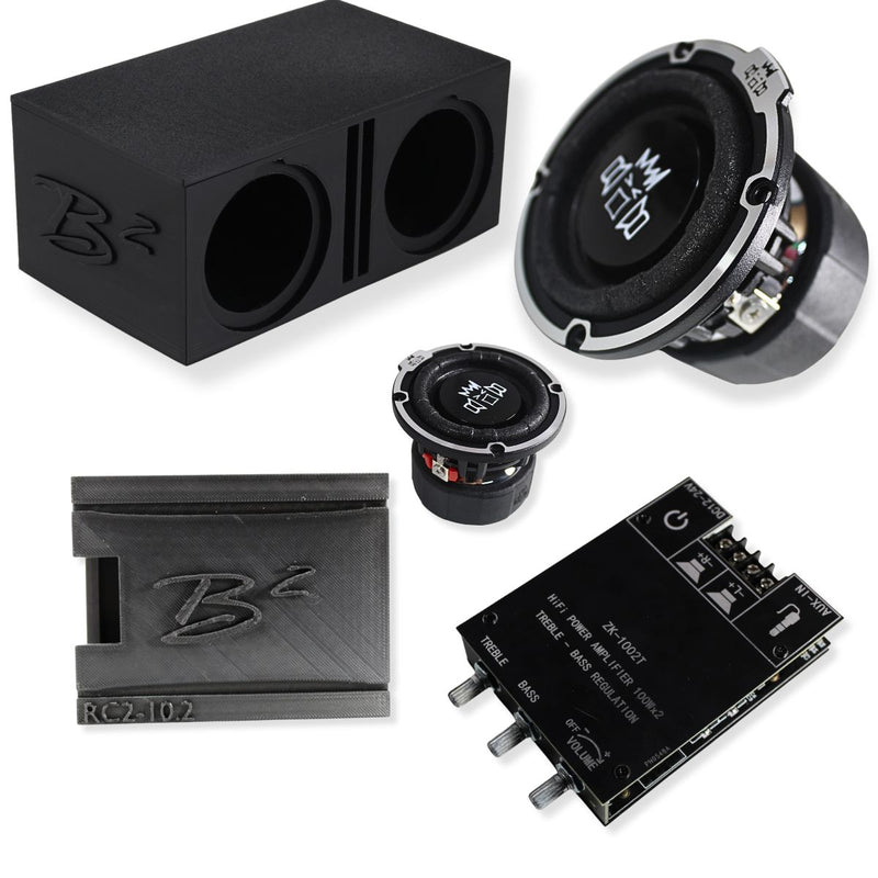 B2 Audio RIOT-2.5 Mini Woofer System 3D-Printed Box, Amp & Enclosure DIY Project