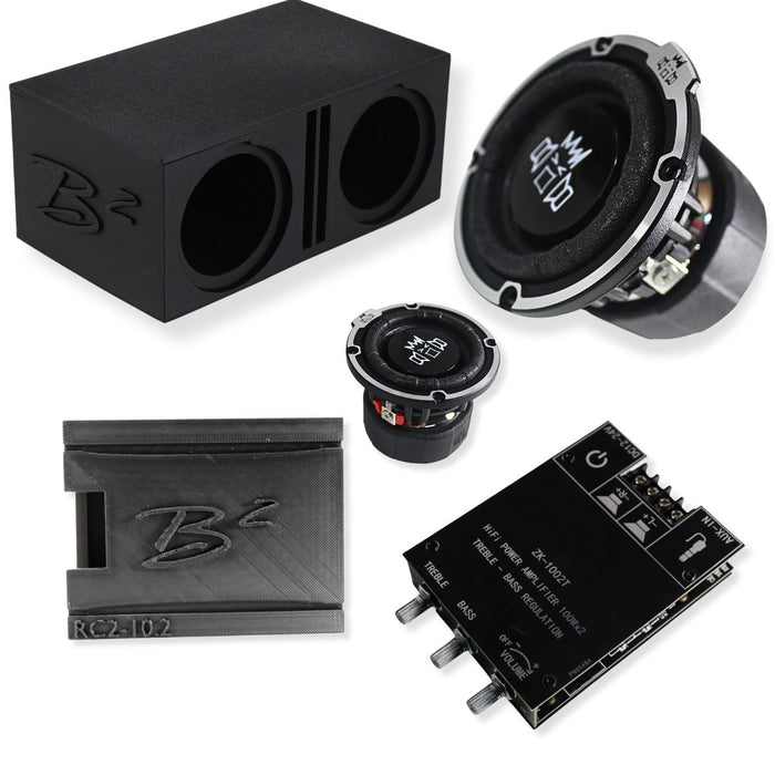 B2 Audio RIOT-2.5 Mini Woofer System 3D-Printed Box, Amp & Enclosure DIY Project