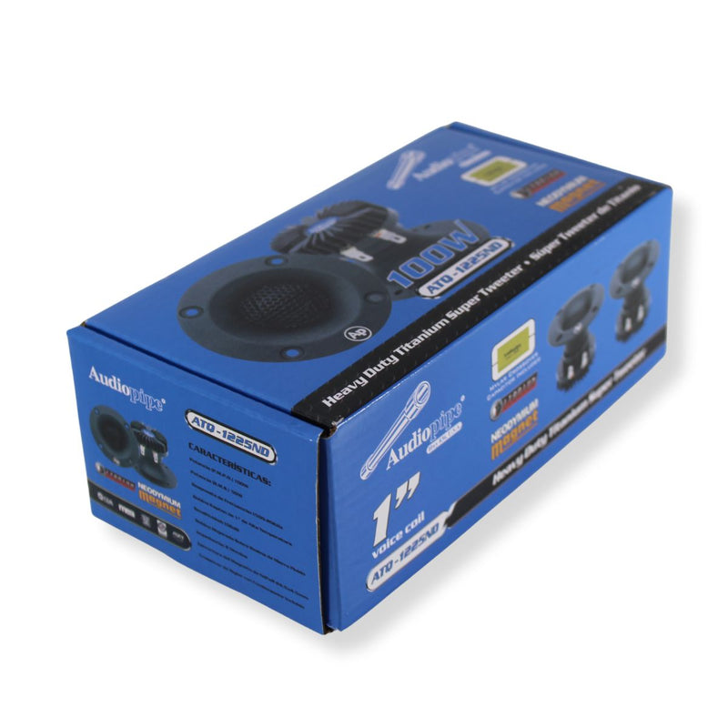 1" Voice 8 Ohm Coil 50 Watt RMS Neodymium Titanium Super Tweeter Pair ATQ-1225ND