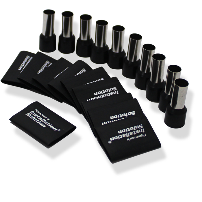 Audiopipe 4 Gauge Wire Ferrules with Heat Shrink 10 Pack ISX-TFK-4
