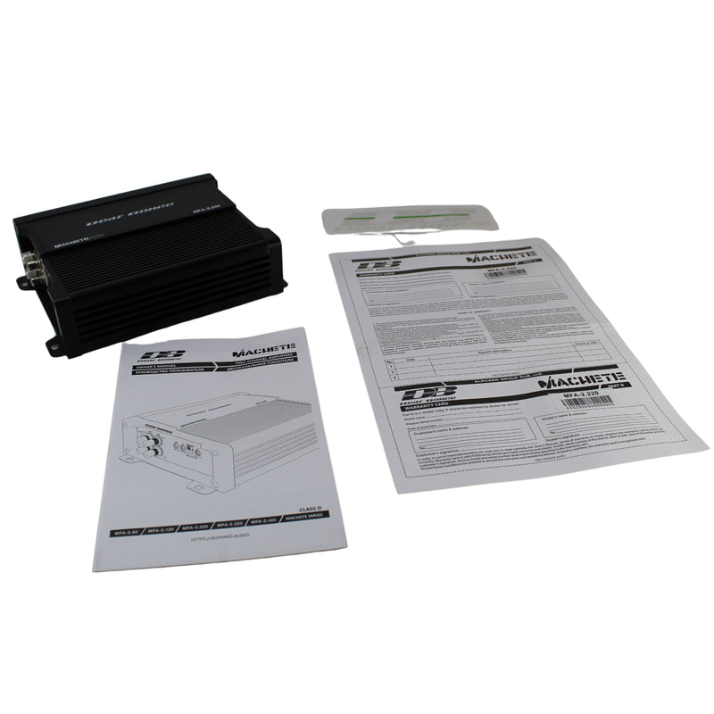 Deaf Bonce Machete Fight 220 Watt 2 Channel Class D Amplifier MFA-2.220 OPEN BOX