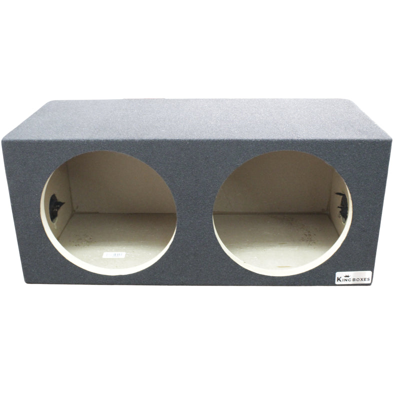King Boxes 12" Dual Sealed Carpeted Universal Subwoofer Box D12S