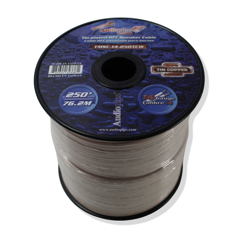 Audiopipe 14 GA Stranded OFC Tinned Copper Marine Power/Ground Wire White Lot