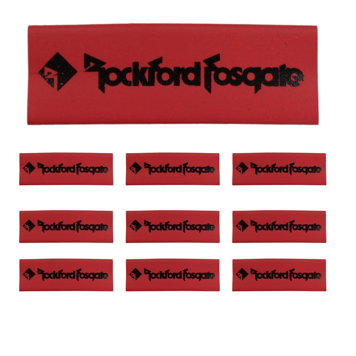 4 Gauge 3:1 Heat Shrink with Rockford Fosgate Logo 10 Pack Red