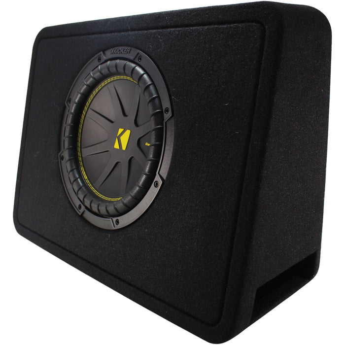 Kicker CompC 10" 250W RMS 4-Ohm Compact Loaded Subwoofer Enclosure / 50TCWC104