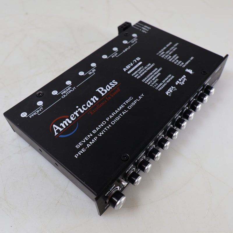American Bass Equalizer w/ Built-in 7V Line Driver + Digital Voltmeter OPEN BOX