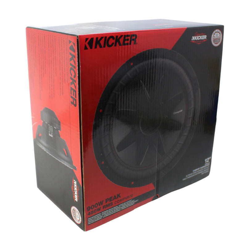 Kicker CompVR 12" Dual 2 Ohm 450 Watt RMS Award Winning Subwoofer 52CVR122