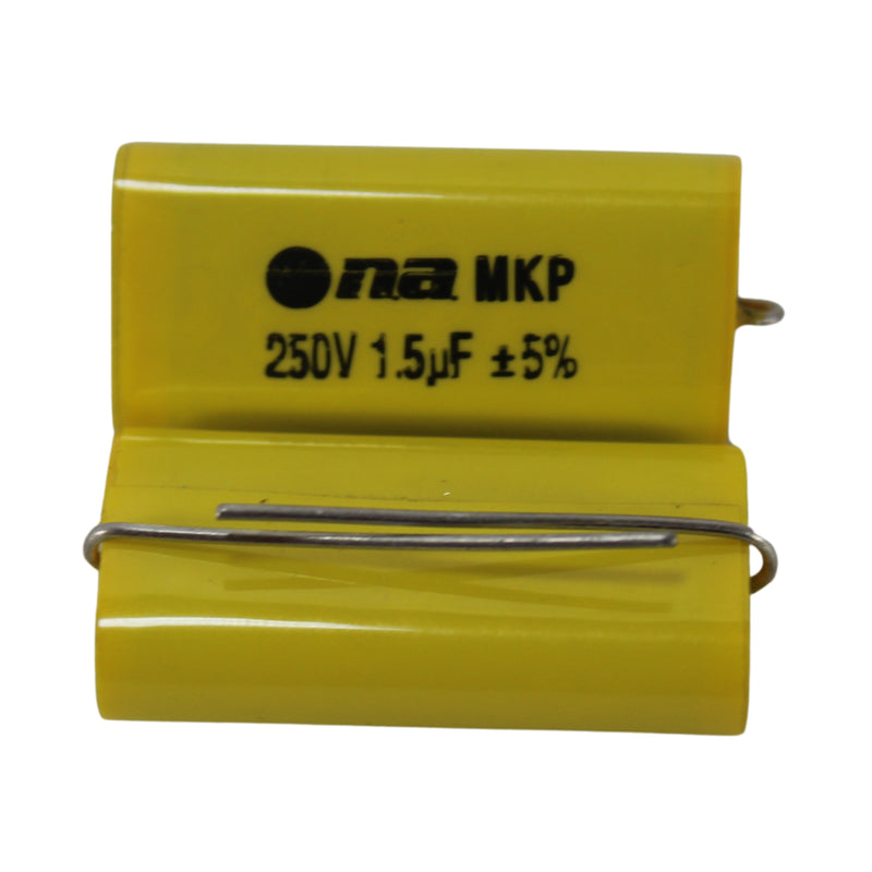 Pair of 1.5 Microfarad Bass Blocker 250 Volt Metalized Film Capacitors
