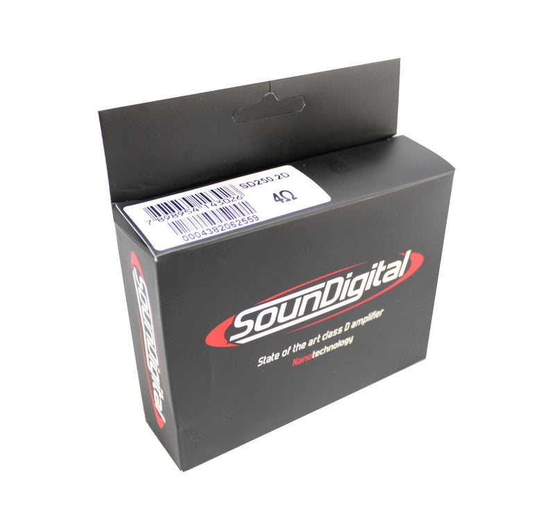 SoundDigital 2 Channel NANO Amplifier Class D Clear 250 Watts RMS SD250.2D