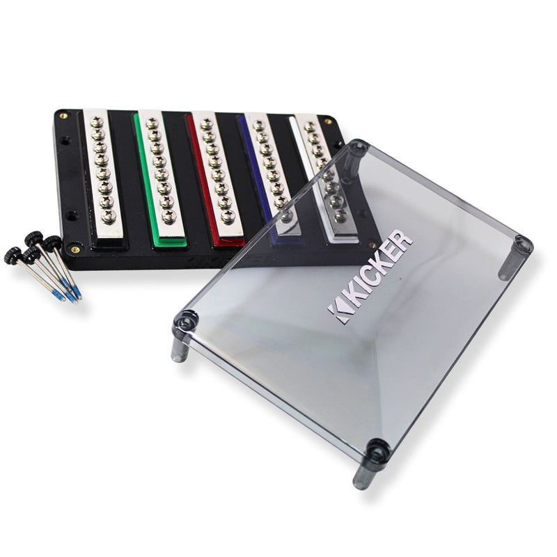 Kicker Marine RGBW Distribution Block With Tinned Color Coded Bus Bars 8 Spots