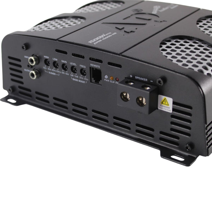 15" 500 Watt RMS Pro Car Audio Subwoofer Combo w/APHF 1500 Watt Mono Amplifier