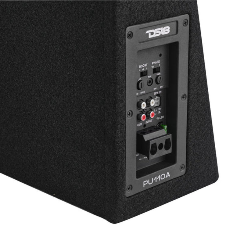 10" 350 W RMS Shallow Subwoofer Powered Enclosure w Remote DS18 PU110A
