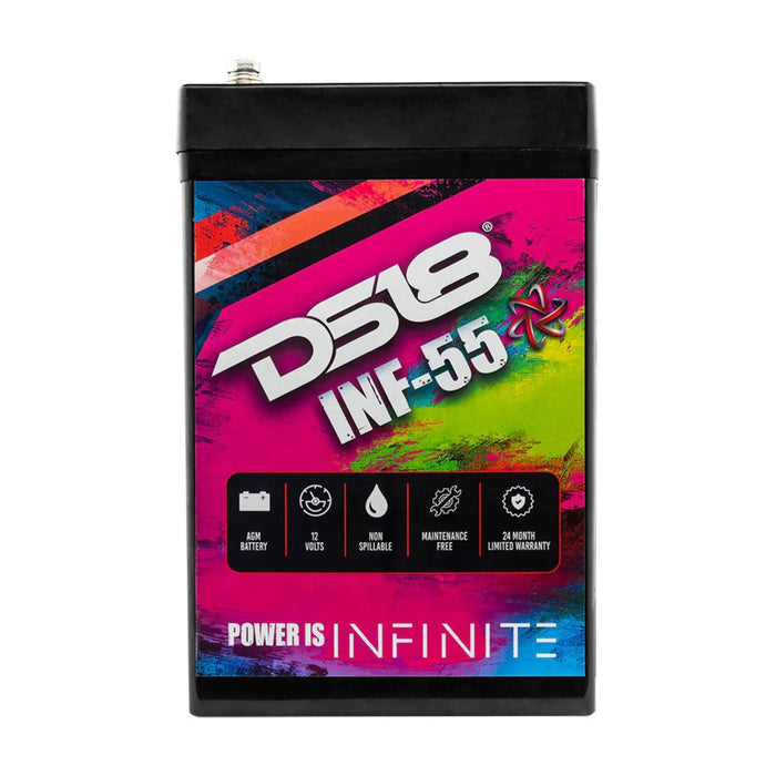 DS18 12 Volt Battery INFINITE 55AH 1750 Watt AGM Power Cell INF-55