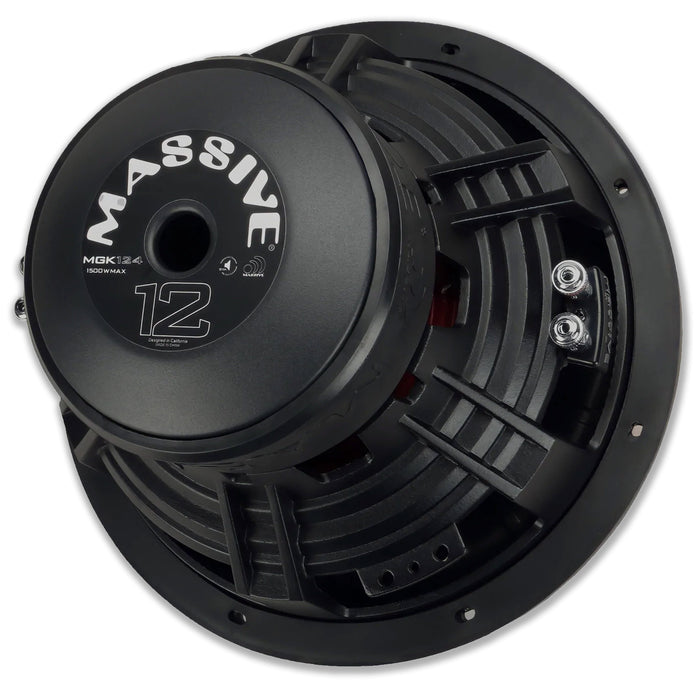 Massive Audio 12" 1500 Watt Subwoofer Dual 4 Ohm 2.5" Voice Coil MGK124