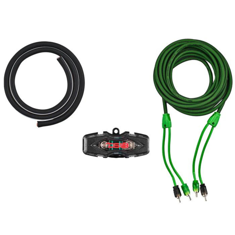 DS18 AKIT4 CCA 4-Gauge Amplifier Installation Kit - Green / DS-AKIT4-GR