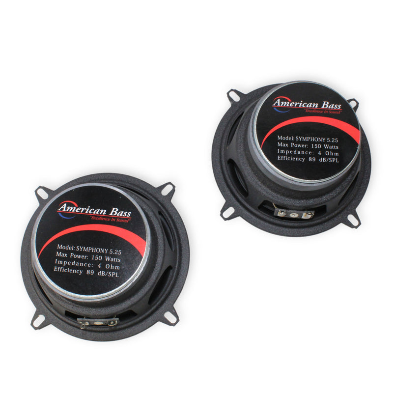 American Bass Pair of 5.25" 150-Watt 4 Ohm 2-Way Coaxial Speaker OPEN BOX
