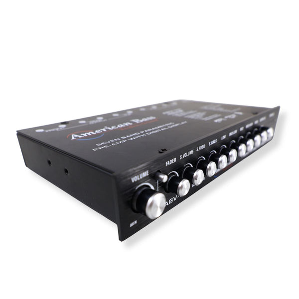 American Bass Equalizer w/ Built-in 7V Line Driver + Digital Voltmeter ABV-7B