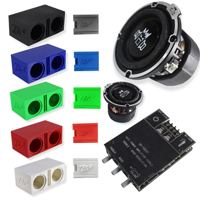 B2 Audio RIOT-2.5 Mini Woofer System 3D-Printed Box, Amp & Enclosure DIY Project