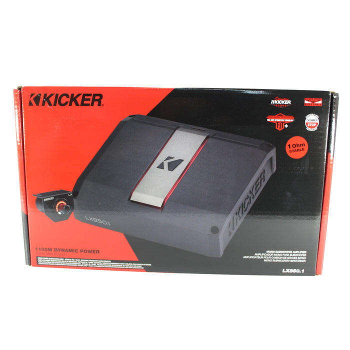 850W 1-Ohm Mono Class D Subwoofer Amplifier w/Smart Bass & LED RGB Center Panel