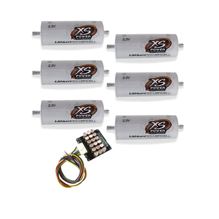 XS Power 6-Pack Kit 40AH Lithium Cell Bank 2.3v Lith Titanate Oxide (LTO)