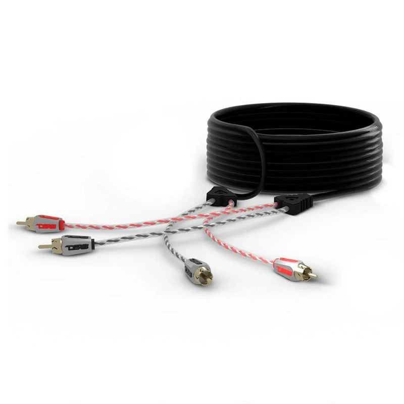 DS18 20 ft 2 Channel Shielded Twisted RCA PRO Audio Cable Amp Cable