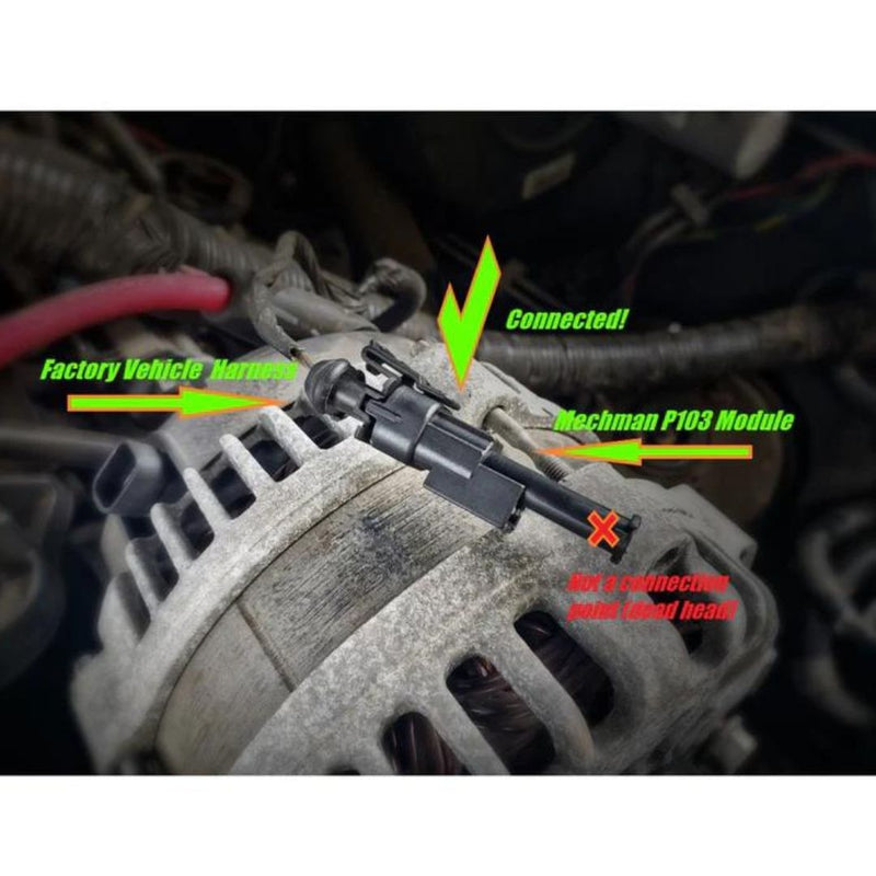 Mechman 320 Amp High Output Alternator GM Suburban Tahoe Escalade 05-13 Black