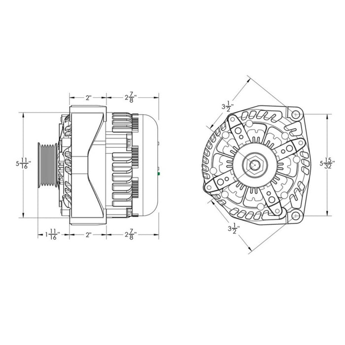 Mechman E-Series 400 Amp Yellow Alternator For 96 - 04 GM Truck 8206400-YELL