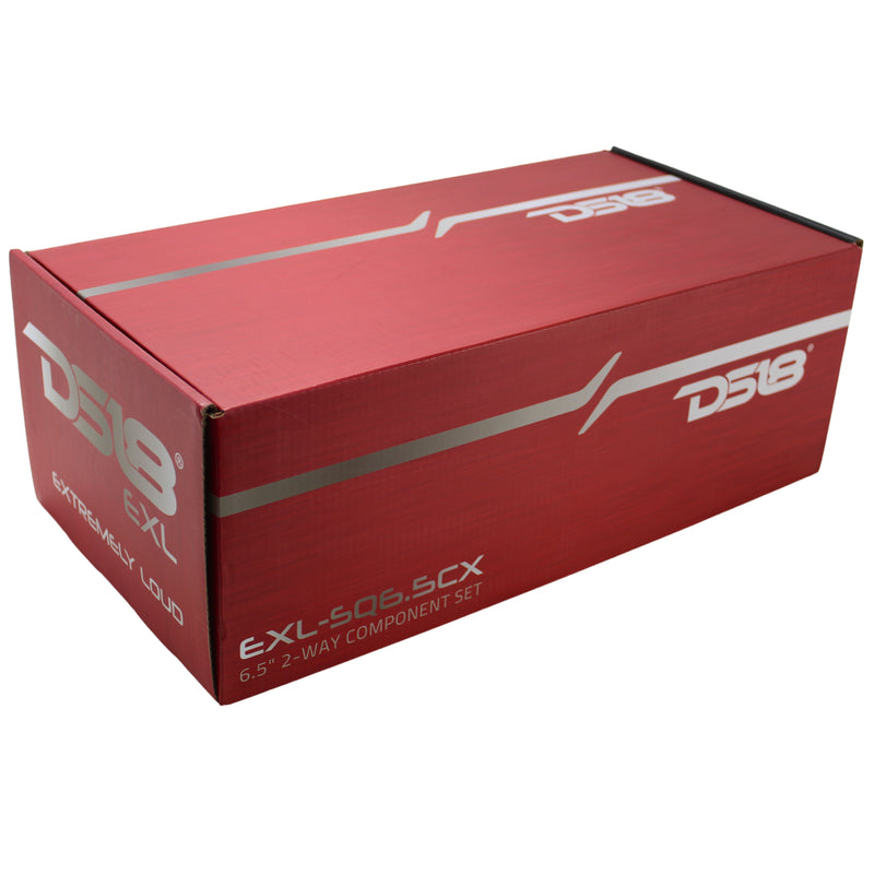 DS18 6.5 Inch 500 W 4 Ohm 2-Way Component Car Audio Speaker Set DS-EXL-SQ6.5CX