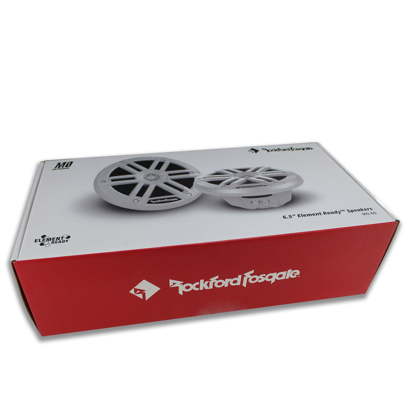 6.5" 2-Way 65W RMS 4 Ohm White Marine & Powersports Speaker Pair Rockford M0-65