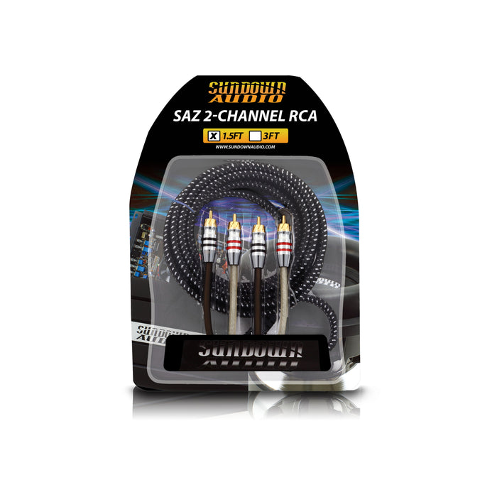 Sundown Audio 2 Channel SAZ RCA Interconnect Cables 1.5ft - 25ft