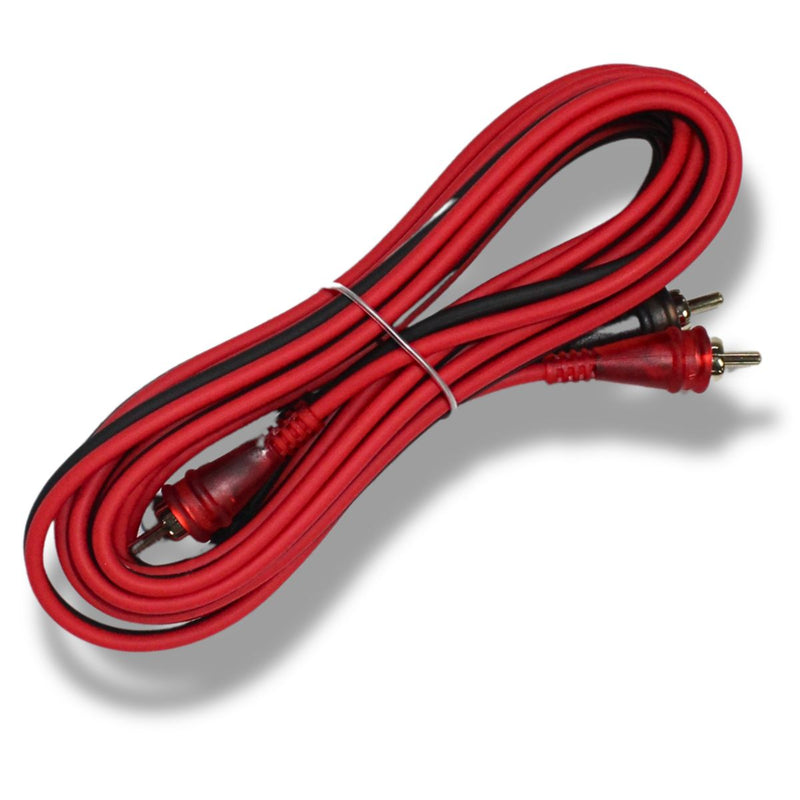 Audiopipe Frosted RCA Cables w/Gold-Plated RCA Connectors (10 Pack) 1.5-25 Feet