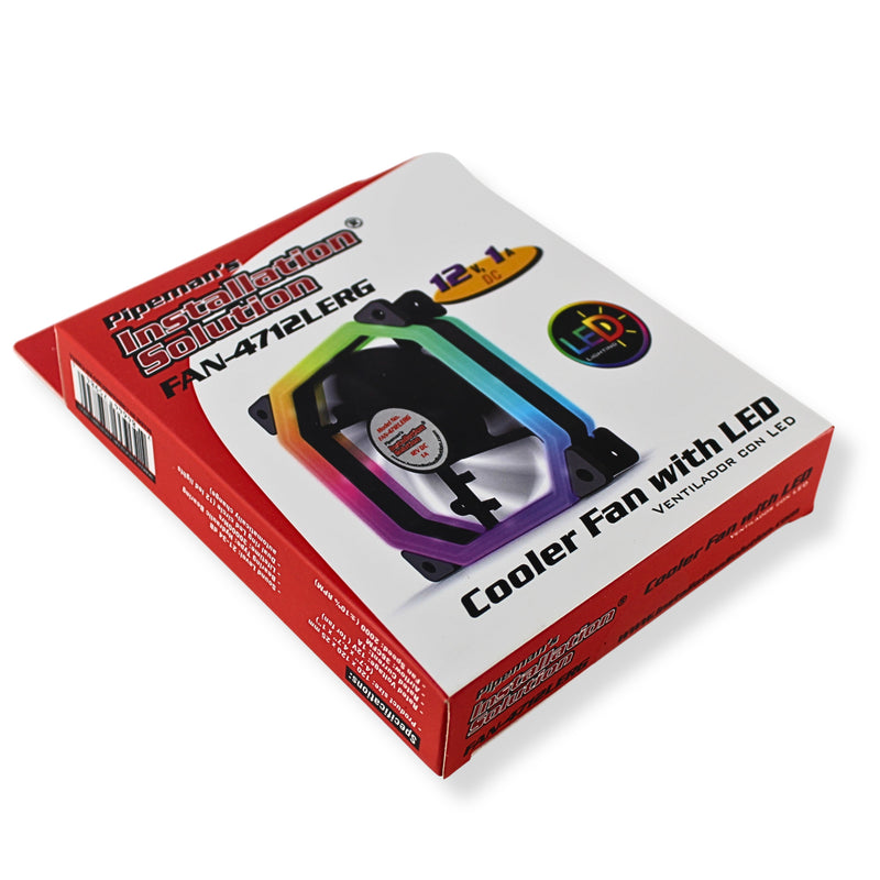 12 Volt Ultra Quiet Electronic / Amplifier Cooling Fan with RGB LED Lights