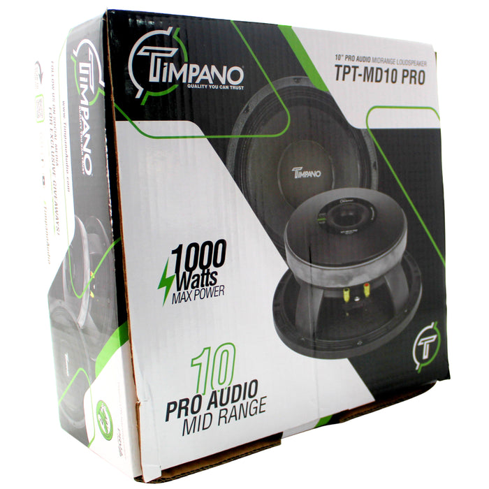 Timpano PRO Audio 10" 400W RMS 8-Ohm Midrange Loudspeaker / TPT-MD10-PRO