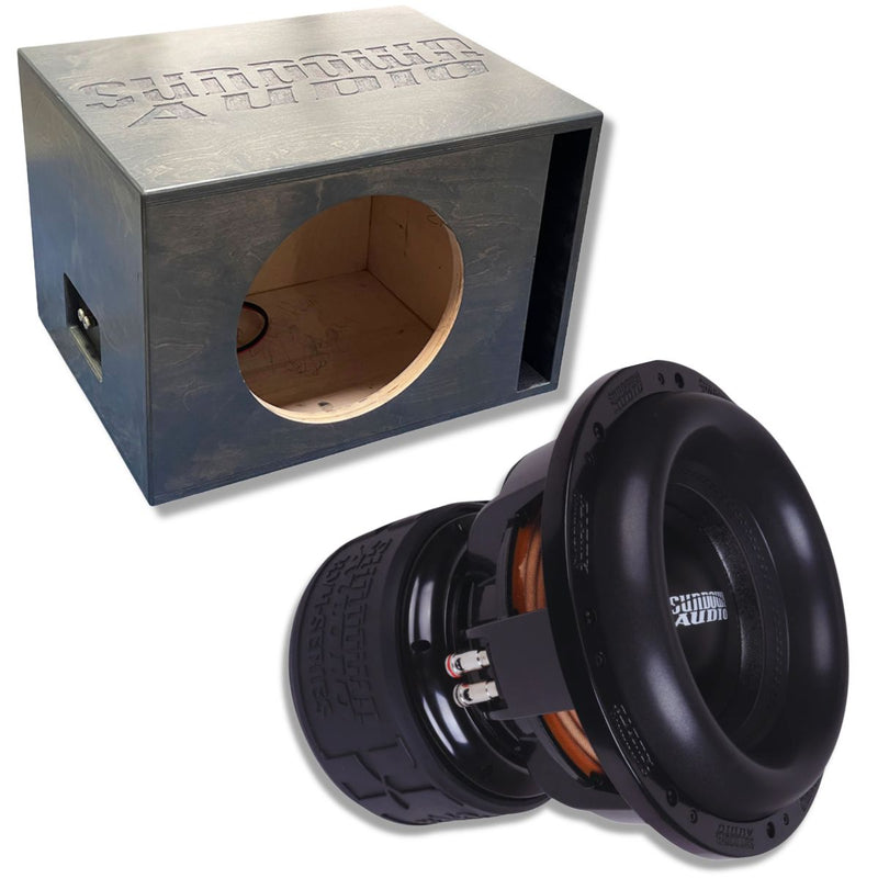3000W RMS DVC 1 or 2-Ohm 10" X Series V4 Subwoofer w/Single 10" Birch Ported Box