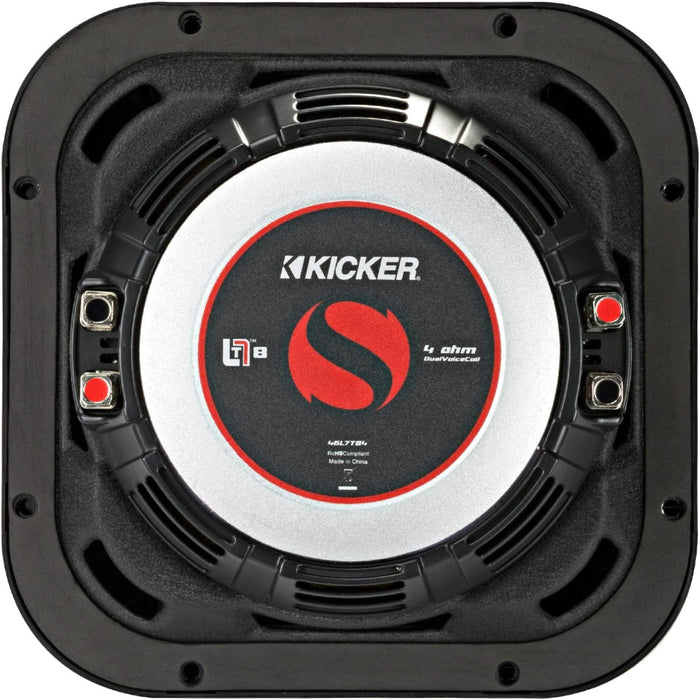 Kicker 8" 700 Watts Dual 4 Ohm L7T Shallow-Mount Solo-Baric Subwoofer 46L7T84