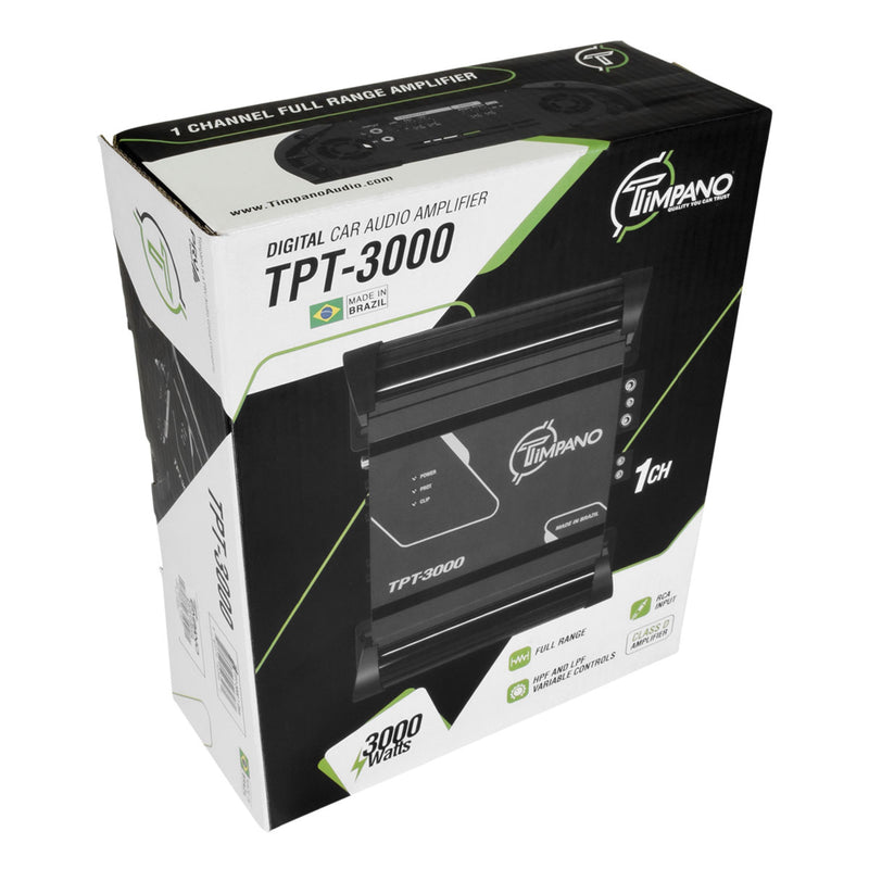 Timpano 3000W 2-Ohm Full Range Class-D Monoblock Amplifier / TPT-3000-2 Ohm