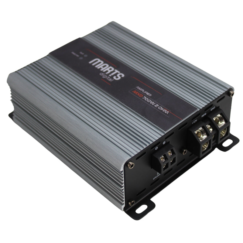 (1) Marts Digital MXD 700w RMS Mono Car Amplifier Class D Amp+Bass Remote