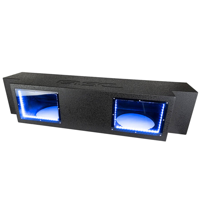 DS18 Dual 12" LED MDF Subwoofer Box Jeep Wrangler Audio JK JKU 2007-2018 JSUB.2