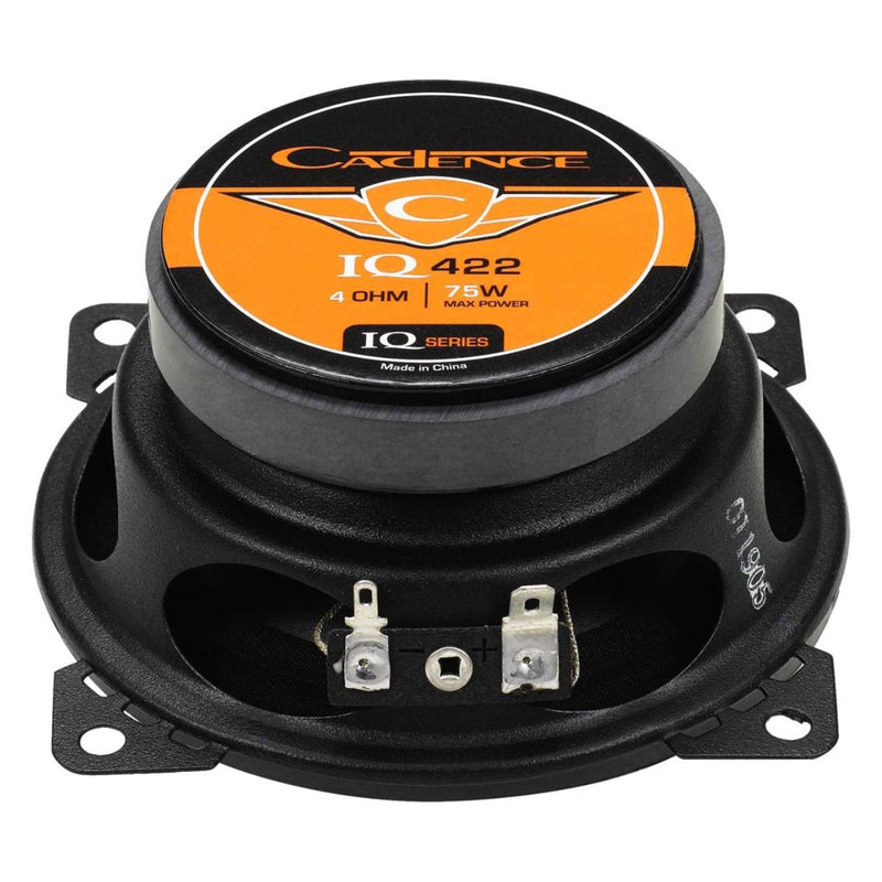 Cadence 4" 30 Watt RMS 4-Ohm 2-Way Coaxial Car Audio Speakers Pair IQ422