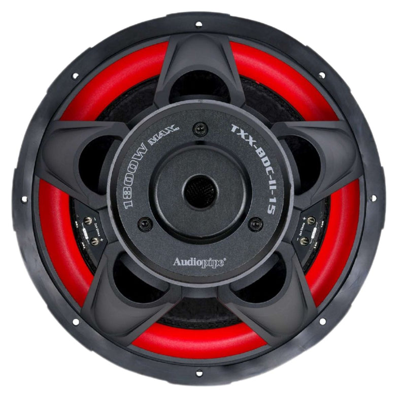 Audiopipe15" 900 Watt RMS Dual 4-Ohm Composite Cone Subwoofer OPEN BOX