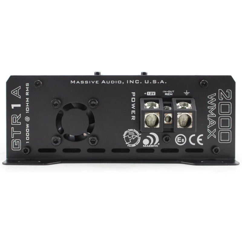 1060 Watt RMS 1 Ohm Mono Block GT Full Range Amplifier With Bass Remote GTR1A
