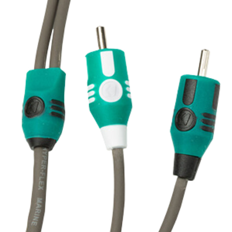 Kicker 2 Channel Marine-Grade Audio Interconnect RCA Cable 3.25ft / 1m