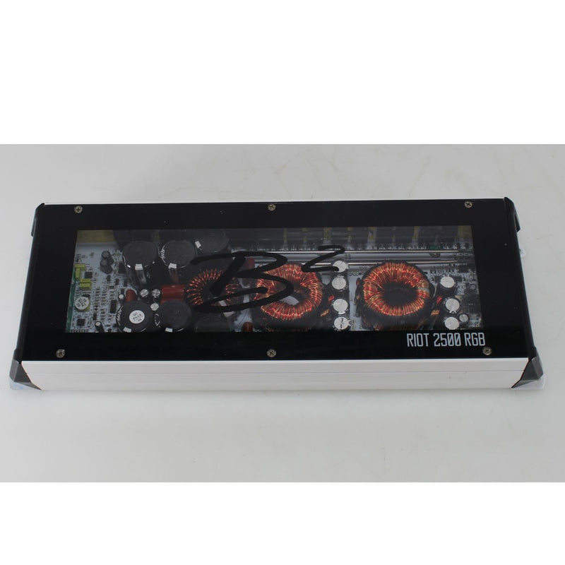 B2 Audio RIOT Series 2500W 1-Ohm Class D Monoblock Amplifier w/ RGB LED Lights OPEN BOX
