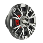 View of the front and side angle of: APMP-820LE | 8" 250W Marine Coaxial Speakers w/ LEDs for Boats & UTVs