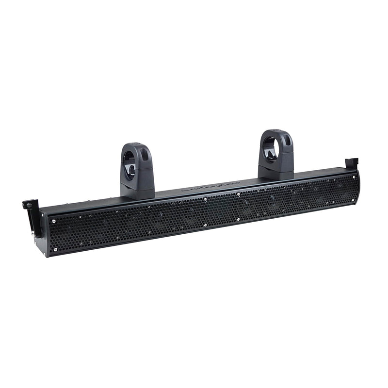APSB-300P | 300W 10-Speaker Soundbar for Powersports & Off-Road Use View of front of sound bar shows mounting brackets on top.
