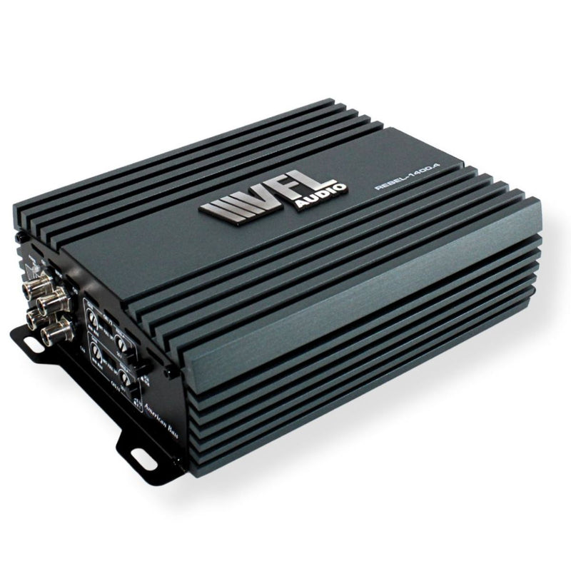 American Bass 4-Ch Class D Amplifier 1420W 2 Ohm Stable REBEL-1400.4 Front side view