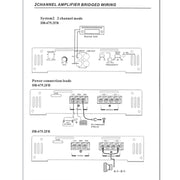 American Bass DB-675.2 2 Channel 500W 2 Ohm Car Audio Amplifier wiring